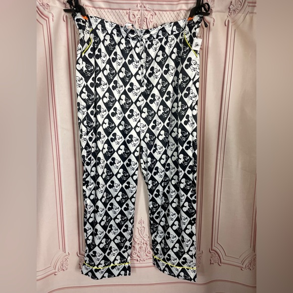 Disney Park Mickey Mouse pajama pants black & white Adult Plus Size 2X WDW Print - Picture 1 of 13